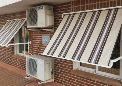 Lona de rayas para toldo cofre en Madrid