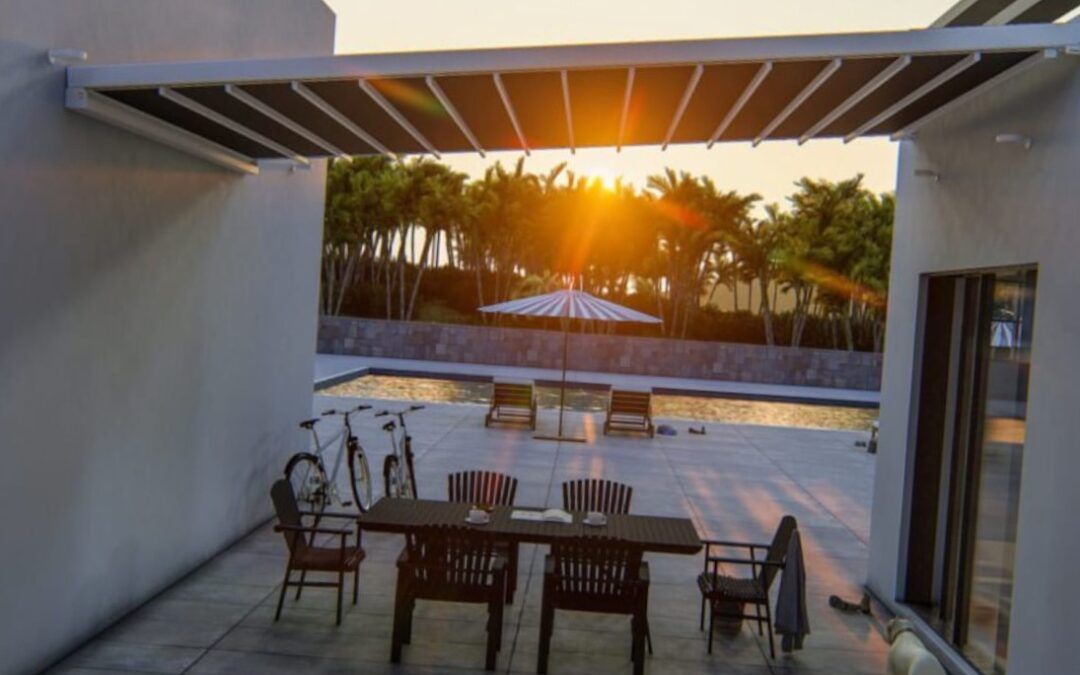 Pérgola entre paredes