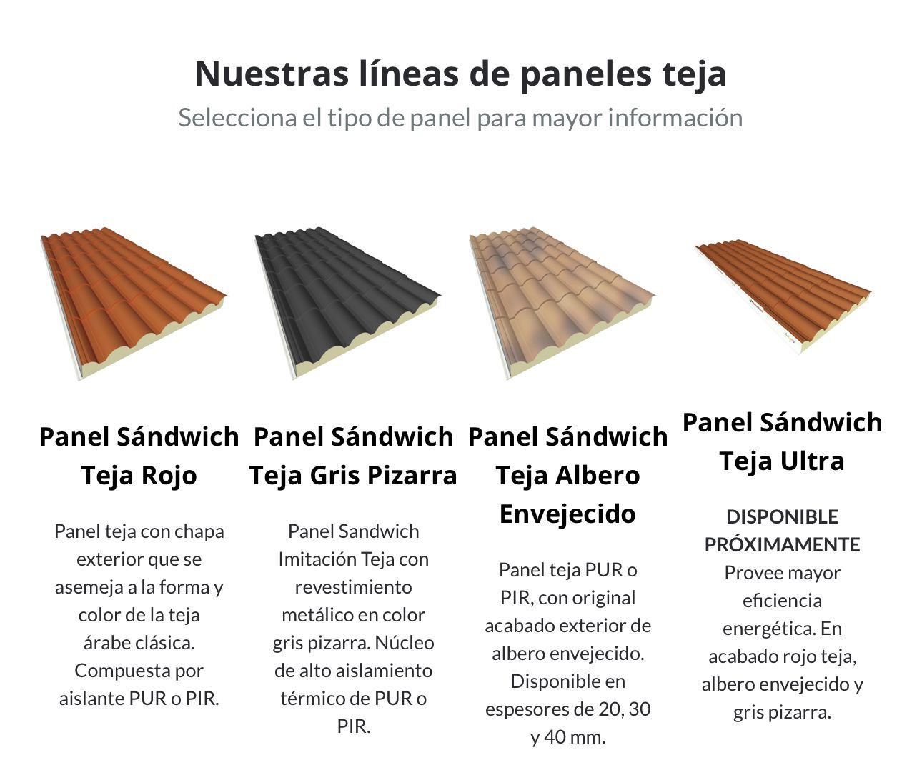 paneles sándwich en Madrid tipo teja