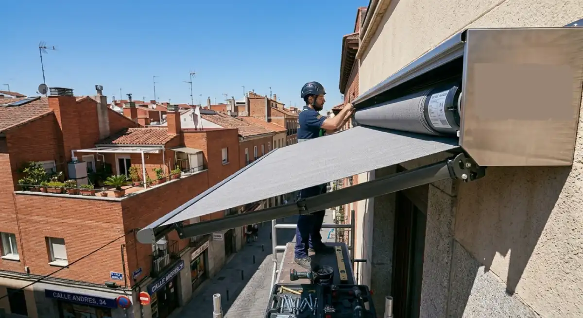 Montaje de toldo extensible en madrid