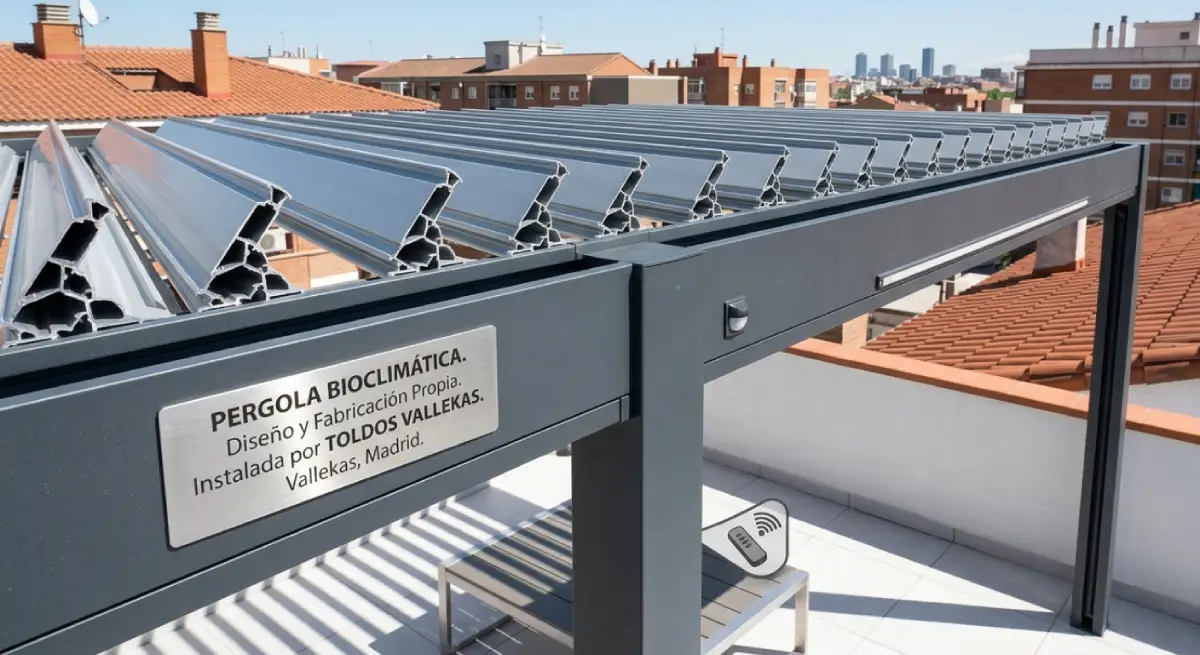 Pérgola Bioclimática instalada por Toldos Vallekas